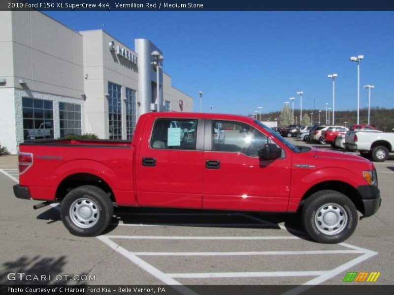 Vermillion Red / Medium Stone 2010 Ford F150 XL SuperCrew 4x4