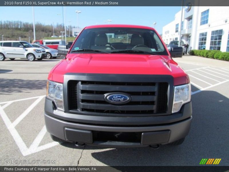 Vermillion Red / Medium Stone 2010 Ford F150 XL SuperCrew 4x4