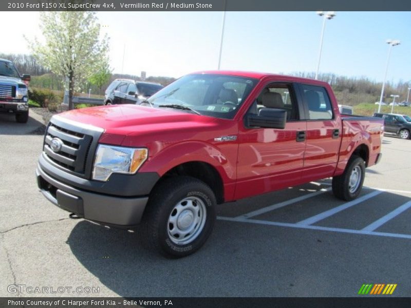Vermillion Red / Medium Stone 2010 Ford F150 XL SuperCrew 4x4