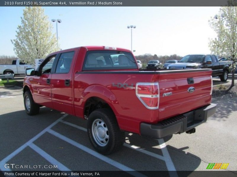 Vermillion Red / Medium Stone 2010 Ford F150 XL SuperCrew 4x4