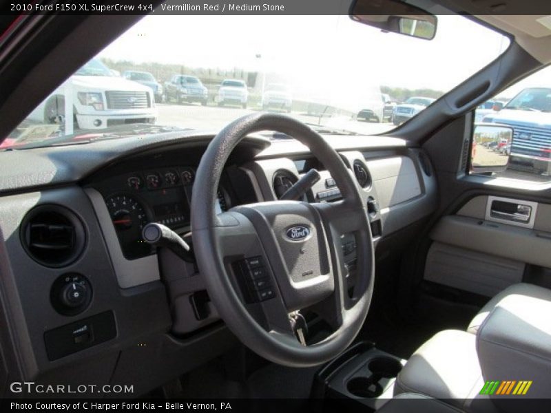 Vermillion Red / Medium Stone 2010 Ford F150 XL SuperCrew 4x4