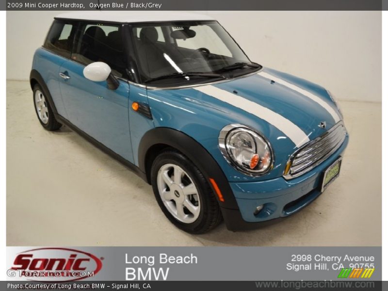 Oxygen Blue / Black/Grey 2009 Mini Cooper Hardtop