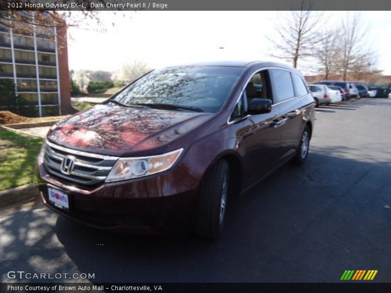 Dark Cherry Pearl II / Beige 2012 Honda Odyssey EX-L