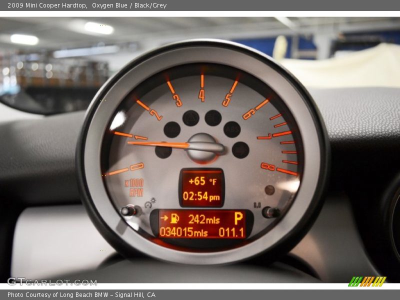 Oxygen Blue / Black/Grey 2009 Mini Cooper Hardtop