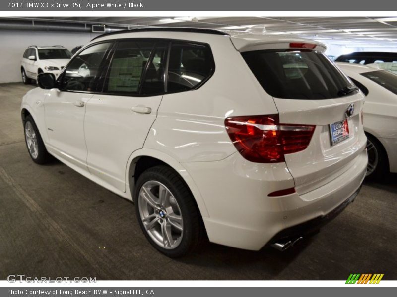 Alpine White / Black 2012 BMW X3 xDrive 35i