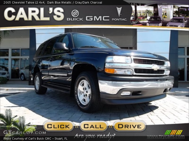 Dark Blue Metallic / Gray/Dark Charcoal 2005 Chevrolet Tahoe LS 4x4
