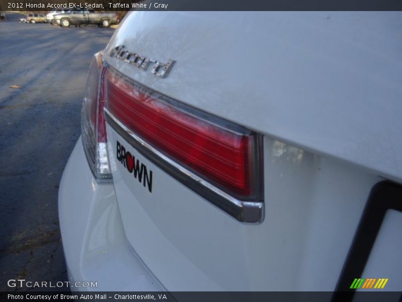 Taffeta White / Gray 2012 Honda Accord EX-L Sedan