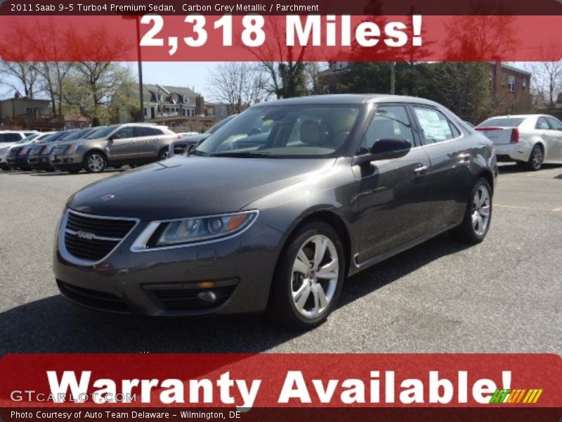 Carbon Grey Metallic / Parchment 2011 Saab 9-5 Turbo4 Premium Sedan