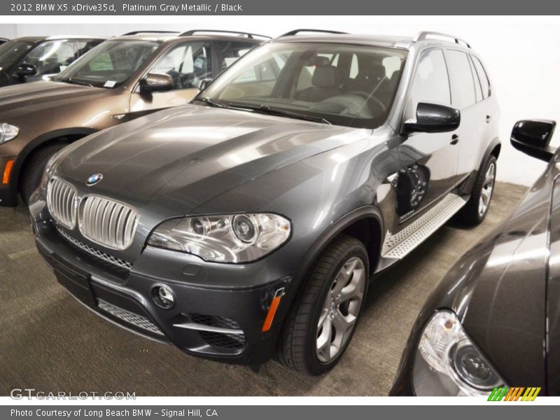 Platinum Gray Metallic / Black 2012 BMW X5 xDrive35d