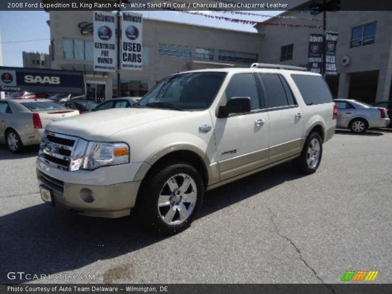 White Sand Tri Coat / Charcoal Black/Chaparral Leather 2008 Ford Expedition EL King Ranch 4x4