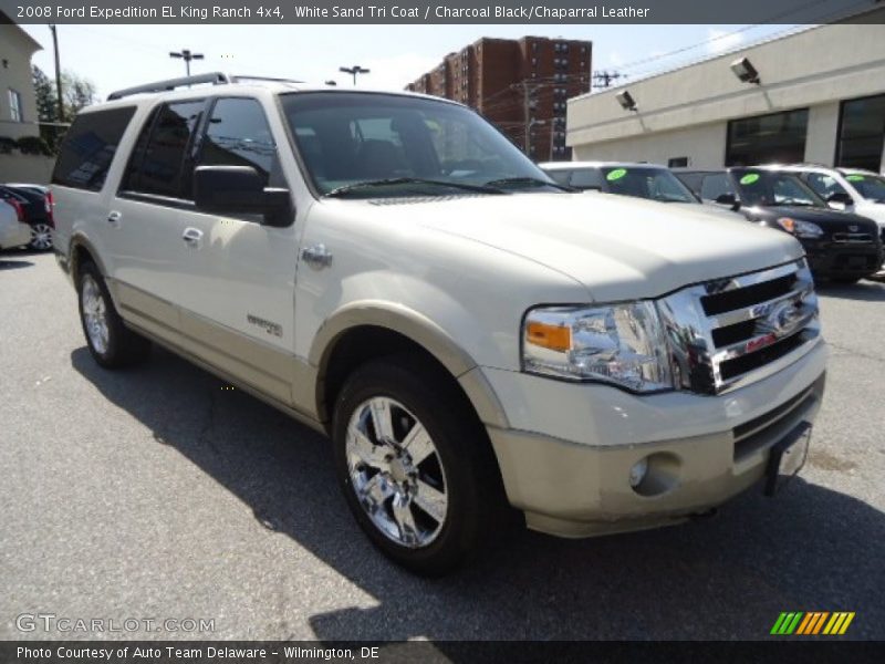 White Sand Tri Coat / Charcoal Black/Chaparral Leather 2008 Ford Expedition EL King Ranch 4x4