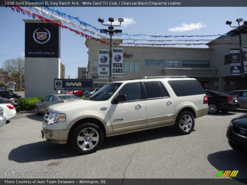 White Sand Tri Coat / Charcoal Black/Chaparral Leather 2008 Ford Expedition EL King Ranch 4x4