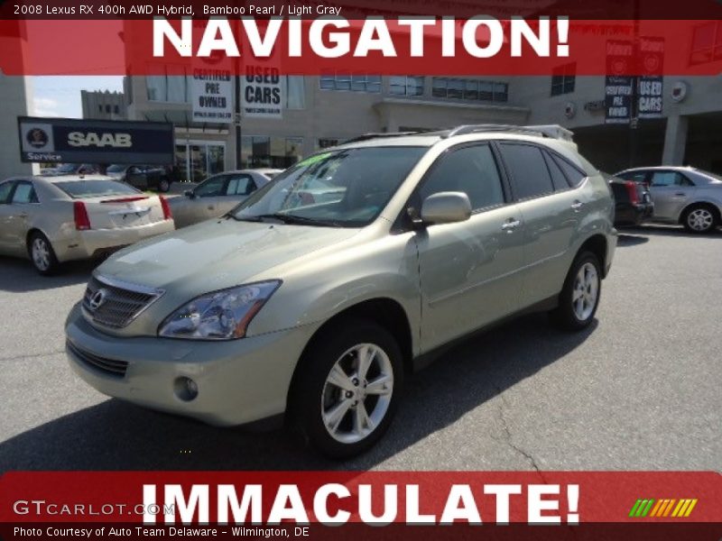 Bamboo Pearl / Light Gray 2008 Lexus RX 400h AWD Hybrid