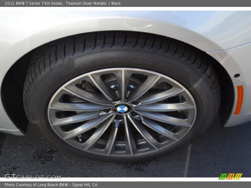 Titanium Silver Metallic / Black 2012 BMW 7 Series 740i Sedan