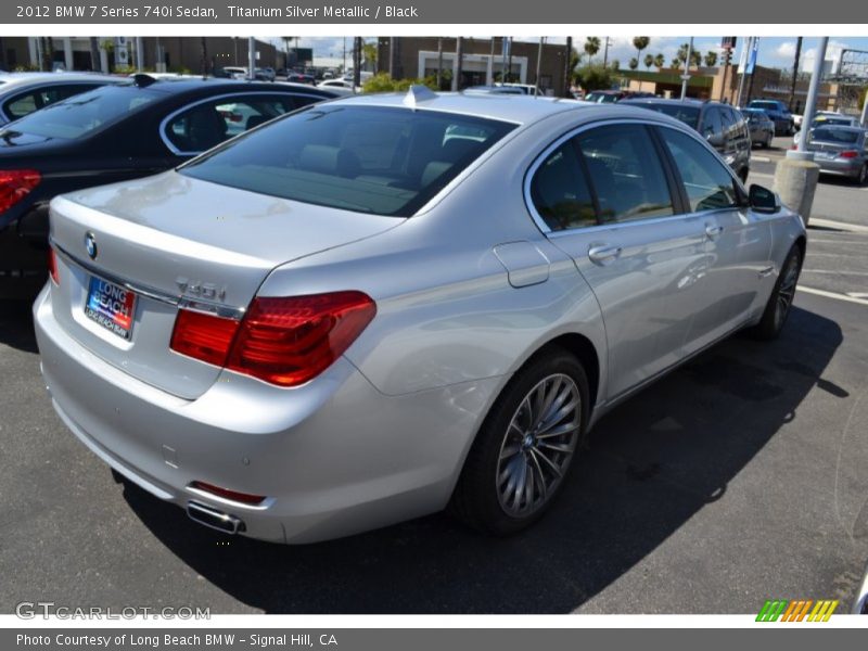 Titanium Silver Metallic / Black 2012 BMW 7 Series 740i Sedan
