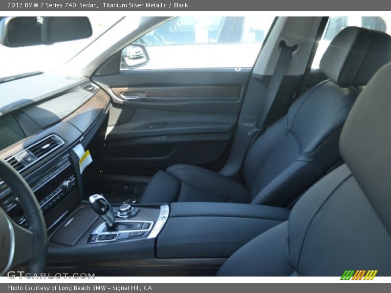 Titanium Silver Metallic / Black 2012 BMW 7 Series 740i Sedan