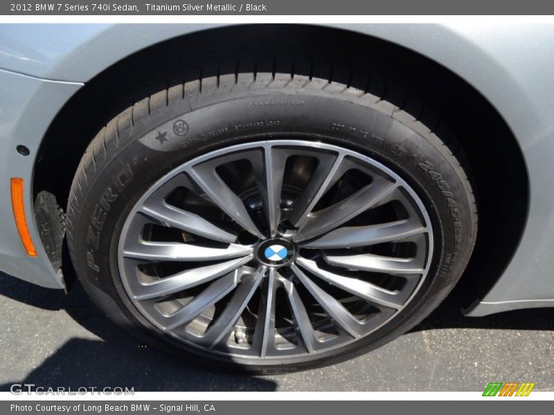 Titanium Silver Metallic / Black 2012 BMW 7 Series 740i Sedan