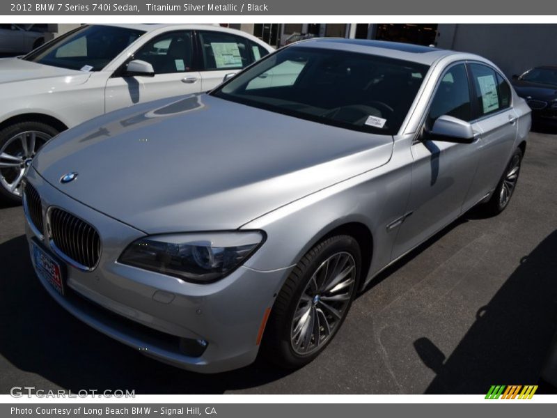 Titanium Silver Metallic / Black 2012 BMW 7 Series 740i Sedan