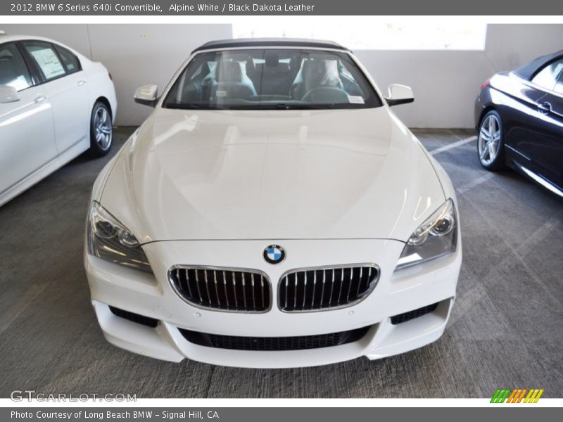 Alpine White / Black Dakota Leather 2012 BMW 6 Series 640i Convertible