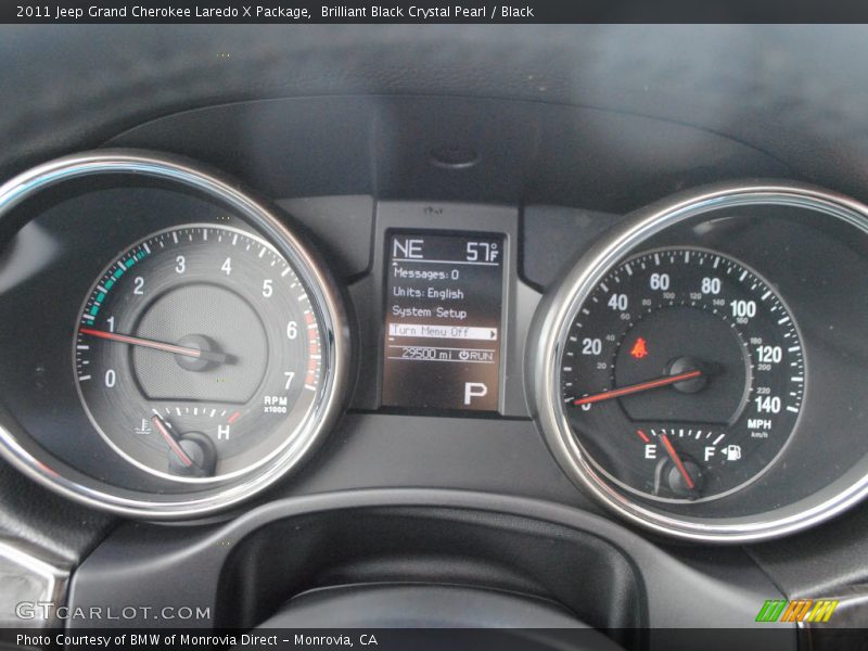 Brilliant Black Crystal Pearl / Black 2011 Jeep Grand Cherokee Laredo X Package