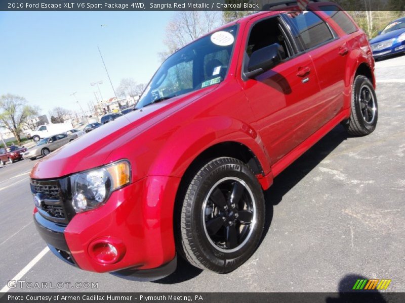 Sangria Red Metallic / Charcoal Black 2010 Ford Escape XLT V6 Sport Package 4WD