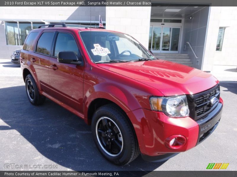 Sangria Red Metallic / Charcoal Black 2010 Ford Escape XLT V6 Sport Package 4WD