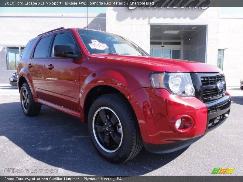Sangria Red Metallic / Charcoal Black 2010 Ford Escape XLT V6 Sport Package 4WD