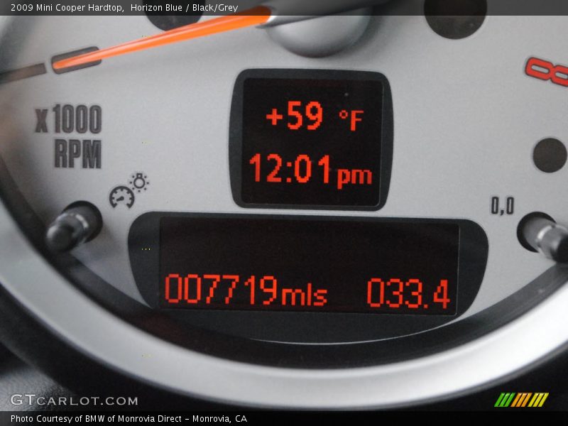 Horizon Blue / Black/Grey 2009 Mini Cooper Hardtop