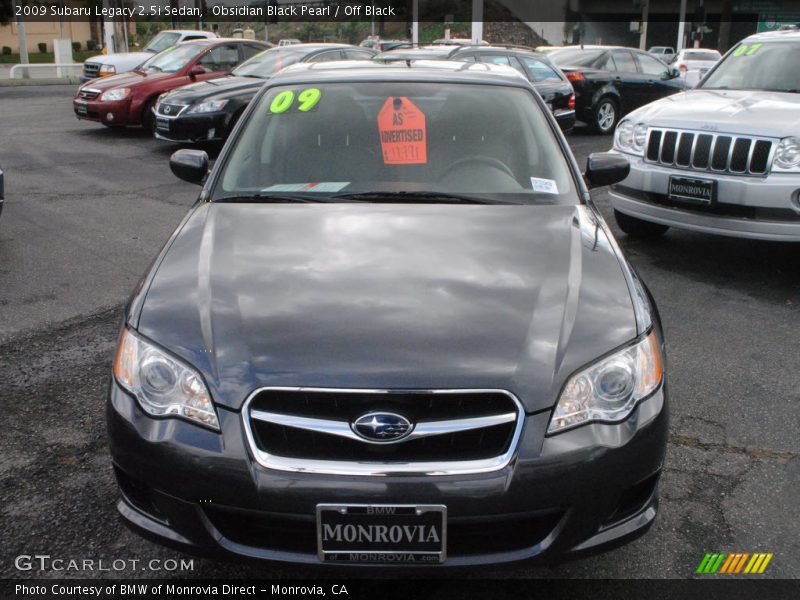 Obsidian Black Pearl / Off Black 2009 Subaru Legacy 2.5i Sedan