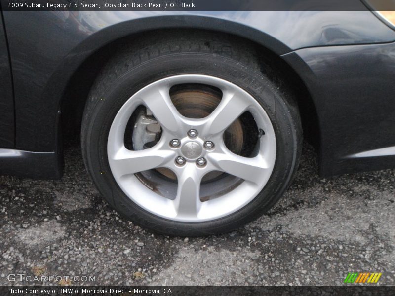 Obsidian Black Pearl / Off Black 2009 Subaru Legacy 2.5i Sedan