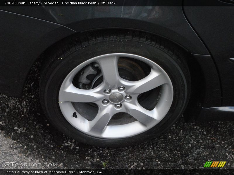 Obsidian Black Pearl / Off Black 2009 Subaru Legacy 2.5i Sedan