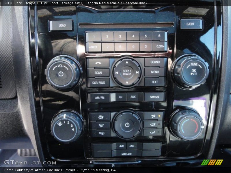 Controls of 2010 Escape XLT V6 Sport Package 4WD