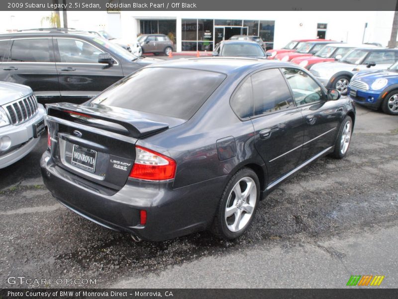 Obsidian Black Pearl / Off Black 2009 Subaru Legacy 2.5i Sedan