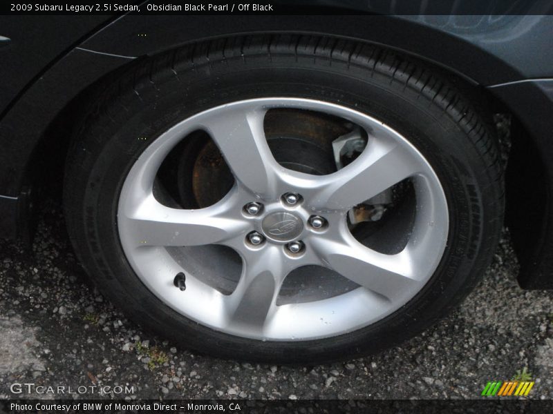 Obsidian Black Pearl / Off Black 2009 Subaru Legacy 2.5i Sedan