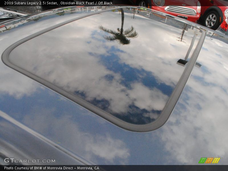 Obsidian Black Pearl / Off Black 2009 Subaru Legacy 2.5i Sedan