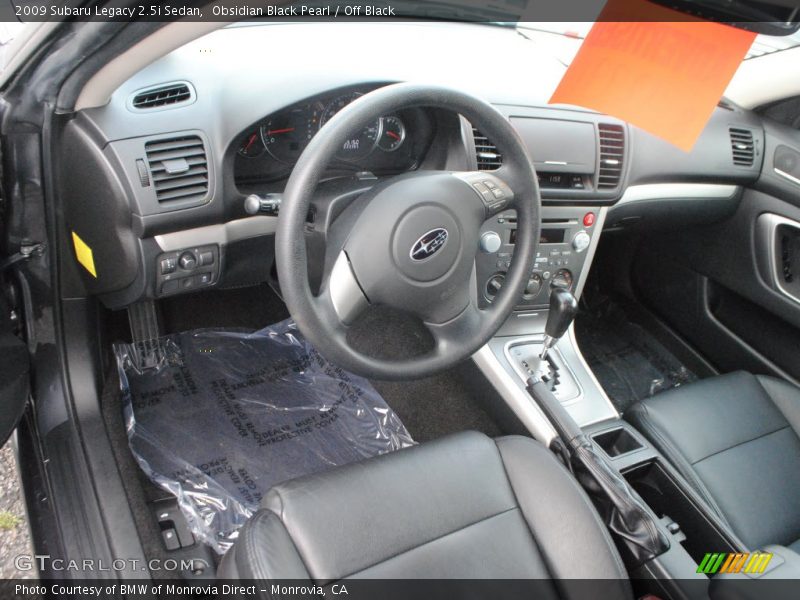 Obsidian Black Pearl / Off Black 2009 Subaru Legacy 2.5i Sedan