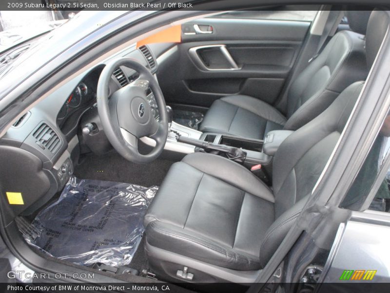 Obsidian Black Pearl / Off Black 2009 Subaru Legacy 2.5i Sedan