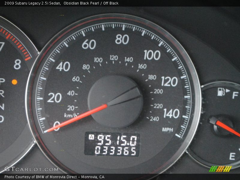 Obsidian Black Pearl / Off Black 2009 Subaru Legacy 2.5i Sedan