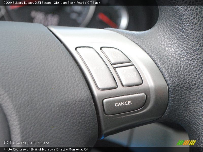 Obsidian Black Pearl / Off Black 2009 Subaru Legacy 2.5i Sedan