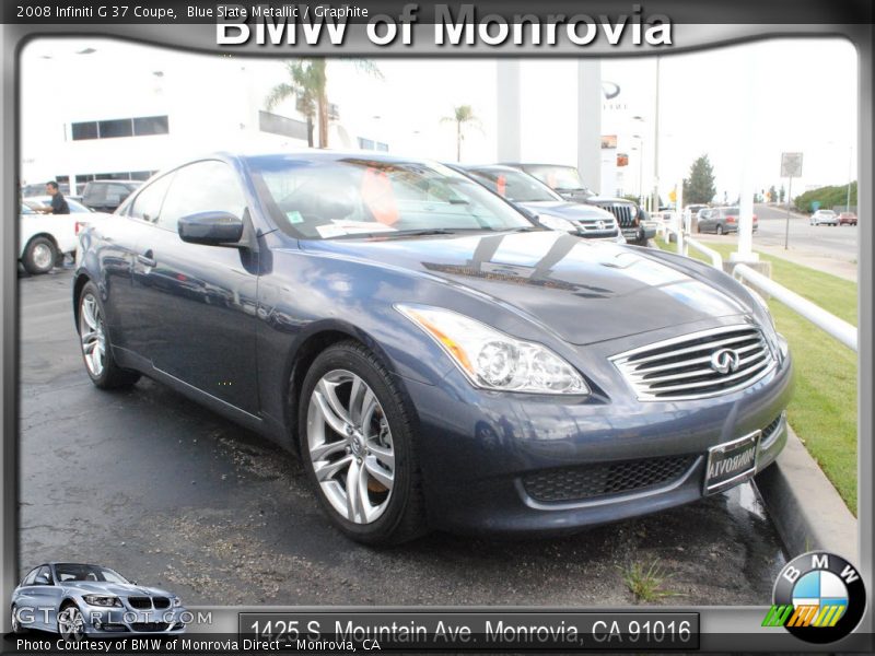 Blue Slate Metallic / Graphite 2008 Infiniti G 37 Coupe