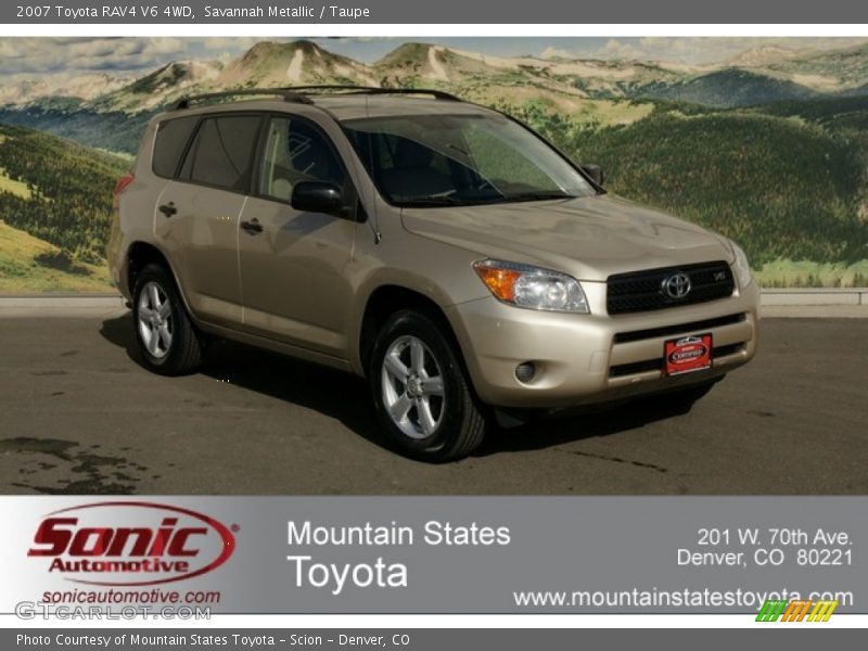 Savannah Metallic / Taupe 2007 Toyota RAV4 V6 4WD