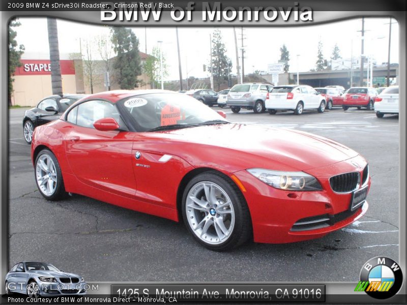 Crimson Red / Black 2009 BMW Z4 sDrive30i Roadster