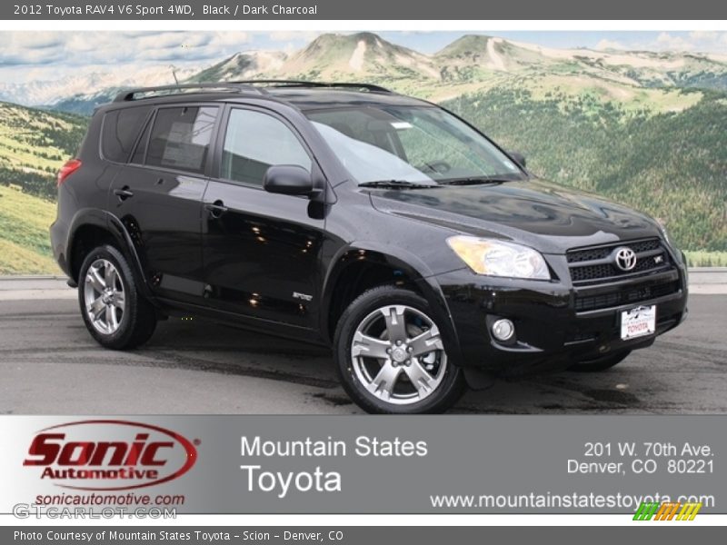 Black / Dark Charcoal 2012 Toyota RAV4 V6 Sport 4WD