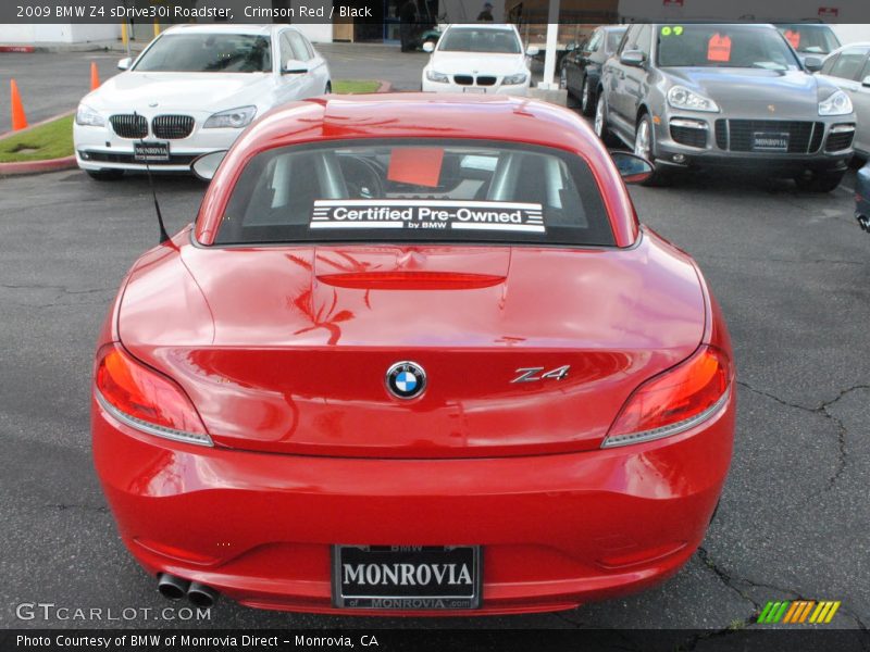 Crimson Red / Black 2009 BMW Z4 sDrive30i Roadster