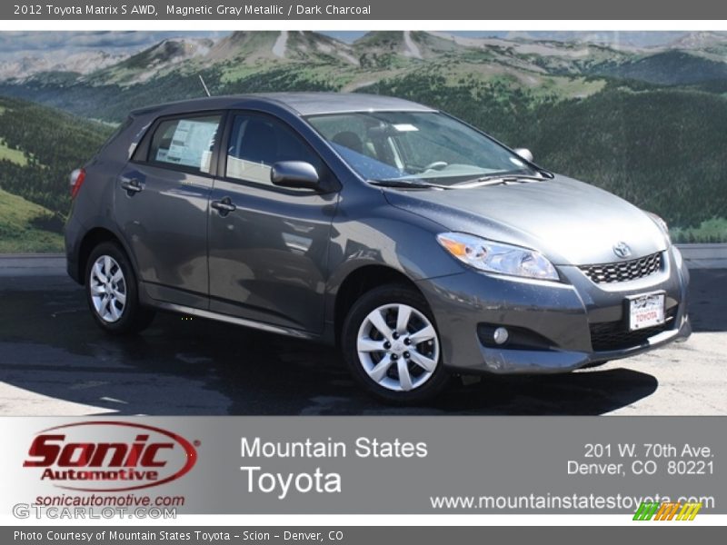 Magnetic Gray Metallic / Dark Charcoal 2012 Toyota Matrix S AWD