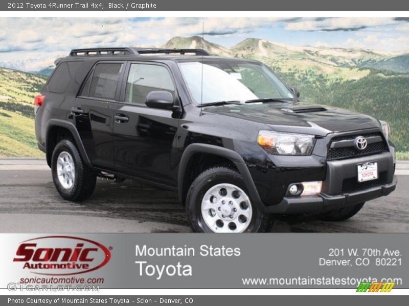 Black / Graphite 2012 Toyota 4Runner Trail 4x4