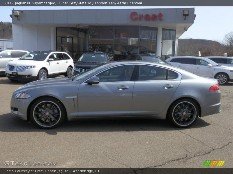 Lunar Grey Metallic / London Tan/Warm Charcoal 2012 Jaguar XF Supercharged