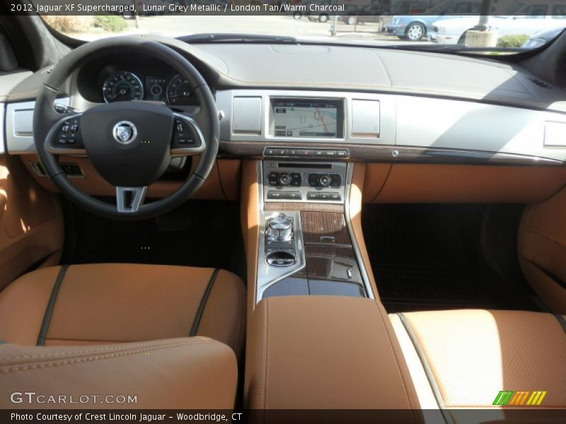 Lunar Grey Metallic / London Tan/Warm Charcoal 2012 Jaguar XF Supercharged