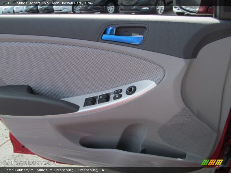 Boston Red / Gray 2012 Hyundai Accent GS 5 Door