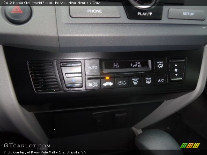 Polished Metal Metallic / Gray 2012 Honda Civic Hybrid Sedan